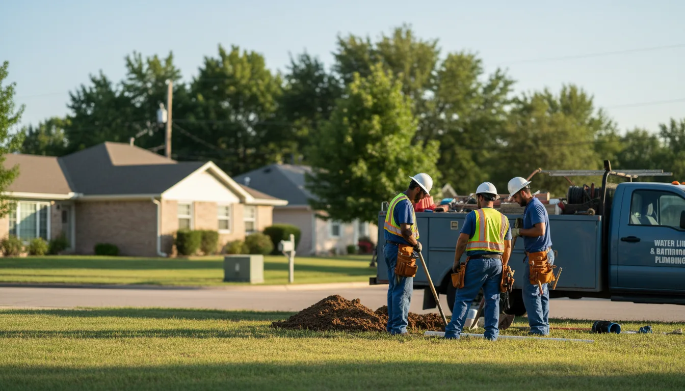 Residential water line and bathroom plumbing service in Cartersville, VA